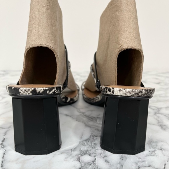 Marc Fisher Snakeskin ‘Aliana’ Sandals Block Heel Bloggers Favorite Size 9.5 - Picture 5 of 16